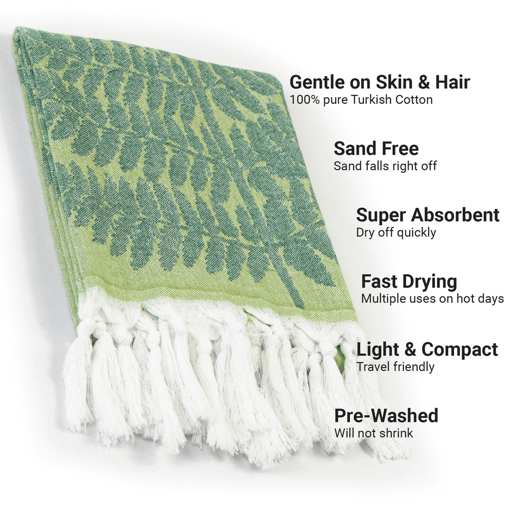 Turkish Towels Canada | Hand Towel | Green Fern